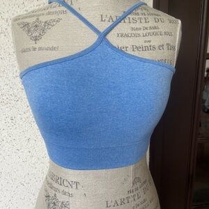 Blue sport gym top spandex